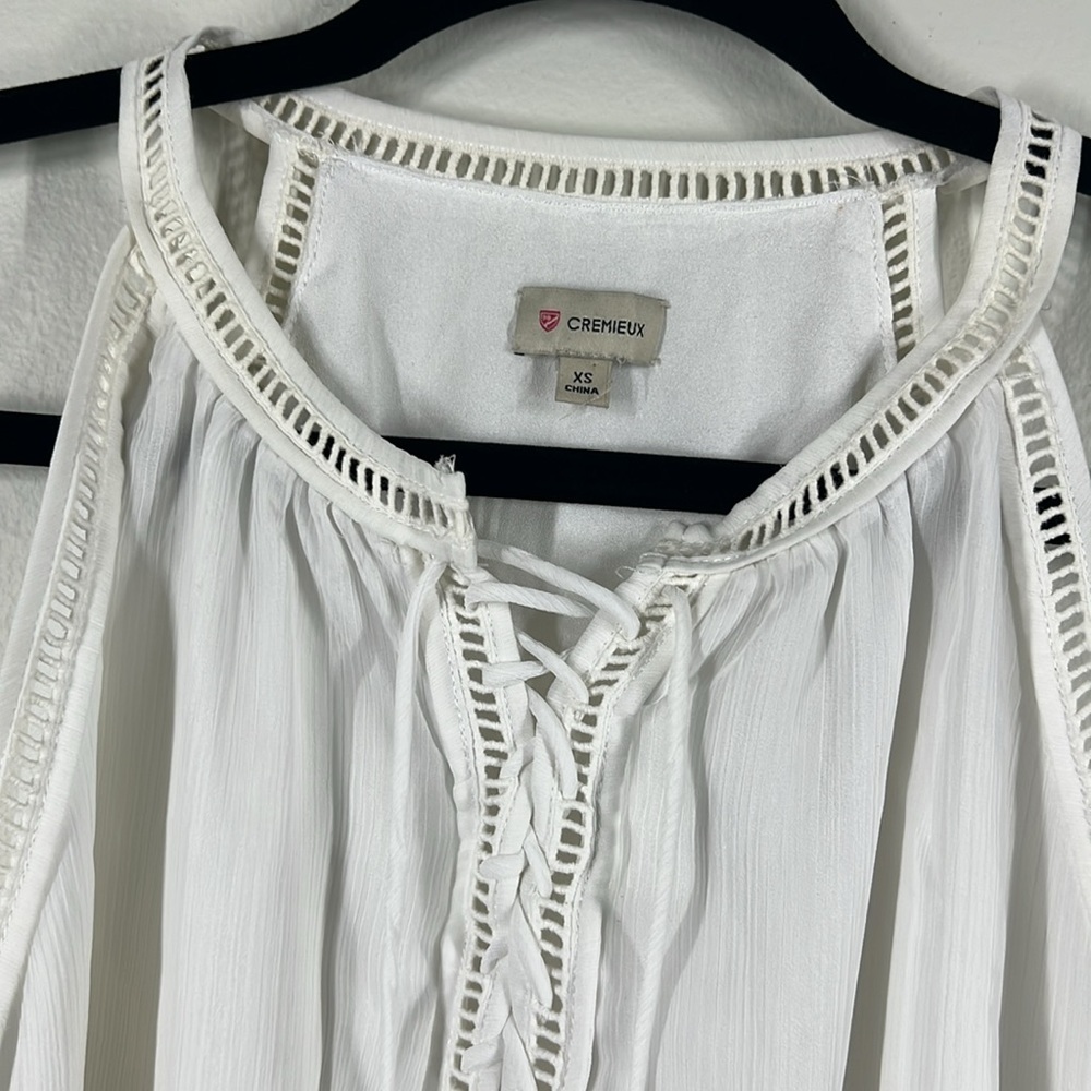 CREMIEUX women’s size XS White Summer Rank Top - Picture 4 of 9